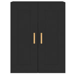 Wall Mounted Cabinets 2 pcs Black Engineered Wood 3197978