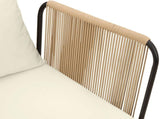 Garden Corner Sofa with Cushions Solid Acacia Wood & Rope 42022075
