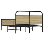 Bed Frame without Mattress 140x200 cm Sonoma Oak Engineered Wood 4100447