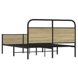 Bed Frame without Mattress 140x200 cm Sonoma Oak Engineered Wood 4100447