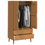 Wardrobe MOLDE Caramel 90 x 55 x 175 cm Solid Pine Wood 42020939