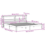 Bed Frame with Headboard without Mattress 180x200 cm Super King 3306053