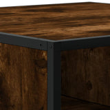 Coffee Table Smoked Oak 80x80x30 cm Engineered Wood and Metal 848771