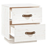 Bedside Cabinets 2 pcs White 40x34x45 cm Solid Wood Pine 818328