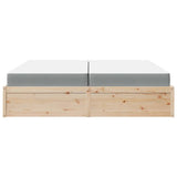 Bed with Mattress 200x200 cm Solid Wood Pine 3281922
