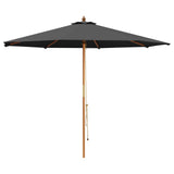 Garden Parasol 300 x 248 cm Solid Eucalyptus Wood Anthracite 42041410