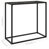 Console Table Black 80x35x75 cm Tempered Glass 322810