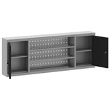 Tool Cabinet with Shelf Black and Grey 150 x 20 x 55 cm Steel 4103475