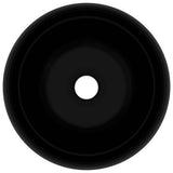 Luxury Wash Basin Round Matt Black 40x15 cm Ceramic 147008