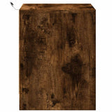 Bedside Cabinets with LED Lights 2 pcs Smoked Oak Engineered Wood 852056