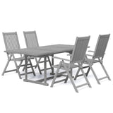 Garden Dining Set Grey Solid Acacia wood Extendable Extendable 3079647
