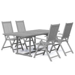 ZNTS 5 Piece Garden Dining Set Solid Wood Acacia 3079647