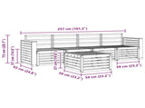 Outdoor Sofa Set 5 pcs White Solid Acacia Wood 3391359