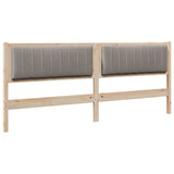 Upholstered Headboard Brown 200 cm Solid Pine Wood 879047