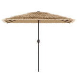 Garden Parasol with Steel Pole Brown 300x200x250 cm 4005093