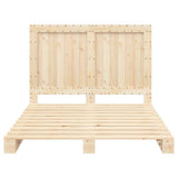 Bed Frame without Mattress with Headboard 140x200 cm Solid Wood 3281534
