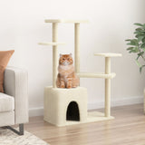 Cat Tree with Sisal Scratching Posts Cream 107.5 cm 172070