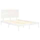 Bed Frame without Mattress White 120x190 cm Small Double Solid Wood 3104774