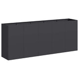 Planter Black 200x40x80 cm Cold-rolled Steel 860724