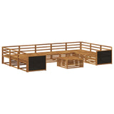 Outdoor Sofa Set 10 pcs Natural Solid Acacia Wood 3383852