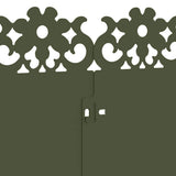 Lawn Edgings 10 pcs Olive Green 103 x 0.05 x 22 cm Steel 874774
