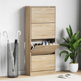 Shoe Cabinet Sonoma Oak 63x24x147 cm Engineered Wood 342543
