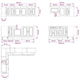 11 Piece Kitchen Cabinet Set "Kalmar" Concrete Grey Engineered Wood 3314885