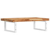 Basin Shelf Wall Mounted Steel and Solid Wood Acacia 3302852