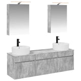 Bathroom Cabinet Set 5 pcs Concrete Grey Engineered Wood 3406594