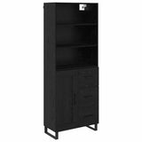 Highboard with Drawer 2 pcs Black Oak Engineered Wood 3416078
