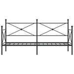 Day Bed without Mattress Black 80x200 cm Steel 4104666