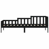 Day Bed without Mattress Black 80x200 cm Solid Wood Pine 840369