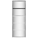 Shoe Cabinet with Mirror 5-Layer Concrete Grey 63x17x169.5 cm 3228281