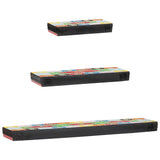Wall Shelves 3 pcs Multicolour 100 x 20 x 6 cm Solid Mango Wood 4017577