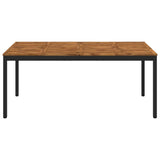 Garden Dinner Table Natural and Black 180 x 88.5 x 75 cm 901325