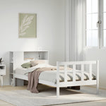 Bookcase Bed without Mattress White 90x200 cm Solid Wood Pine 3321681