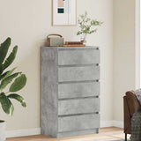 Drawer Cabinet Concrete Grey 60x36x103 cm Engineered Wood 823020
