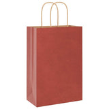 Paper Bags 250 pcs with Handles Red 21x11x31 cm 4101756