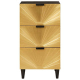 Sideboard Black and Gold 40 x 33 x 75 cm Solid Mango Wood 4017851