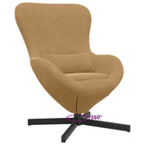 Egg Chair Brown 63 x 73 x 90 cm Velvet 42002764