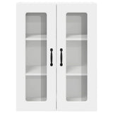 Wall Glass Cabinet PORTO White 60 x 31 x 80 cm Engineered Wood 885435
