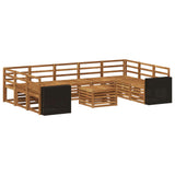 Sofa Sets 10 pcs Natural Solid Acacia Wood 3384870