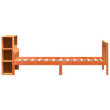 Bookcase Bed without Mattress Wax Brown 75x190 cm Small Single Solid Wood 3322113