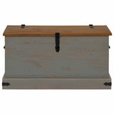 ZNTS Storage Chest HALDEN Grey 91x48x47 cm Solid Wood Pine 4018403