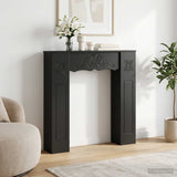 Fireplace Surround Black 102 x 20 x 102 cm Engineered Wood 8006634