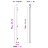 Fence Post Other 26 pcs Silver 3.2 x 3.2 x 70 cm Steel 3350239
