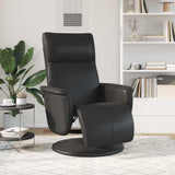 Massage Recliner Chair Black Faux Leather 42018595