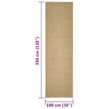 Sisal Rug for Scratching Post 100x350 cm 3203426