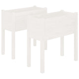 Garden Planters 2 pcs White 70x31x70 cm Solid Pinewood 810822