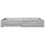 Bed Frame Grey Sonoma Engineered wood King Bed Frame 3280382